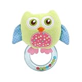 HS Baby Rattles Teetherおもちゃ幼児新生児開発おもちゃギフト(グリーンフクロウ)