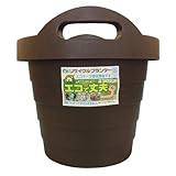 上西産業 エースウエア リサイクルプランター ブラウン ハンディ300 丸型