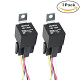 ARTGEAR 車　モーター用　12V 40A　ヘビーデューティ　リレー　5Pin　ヒューズ　 On/Off　SPDT　ソケット　黒