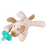 MUSTY おしゃぶり 赤ちゃん ベビー用 　動物ぬいぐるみ　おもちゃ 両用 おしゃぶりホルダー 　歯がため おもちゃ　0ヶ月から (犬ちゃん)