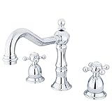 Kingston Brass KS1971BX Heritage Widespread Lavatory Faucet, 7-1/2-Inch, Polished Chrome [並行輸入品]