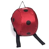 子供 リュック バッグ 迷子防止 ひも リード付き 幼児 飛び出し防止 ハーネス (赤 てんとう虫)