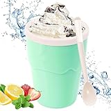 Farigrut フローズン マジック カップ スラッシュ 自家製スムージー カップ アイスクリーム メーカー コーラやジュース用 (グリーン)