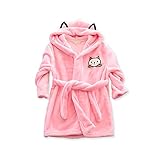 (チェリーレッド)CherryRed 女の子 バスローブ フランネル 猫耳 フード付き 130