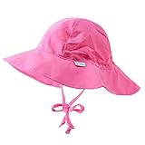 アイプレイ ベビー 帽子 サンハット Brim Sun Protection Hat 日よけハット 無地 (サイズ：0-6m、カラー：Hot Pink） iplay [並行輸入品]