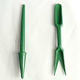 amzmonnsuta 2個プラスチック製ディグ苗用具ホールパンチャーガーデンツール 種子、花と野菜の植え付け、除草、緩み土、移植苗のための適切な