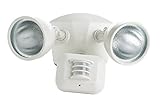 Designers Edge L975WH Ecozone 180-Degree 200-Watt Halogen Motion Activated Double Bullet Floodlight,