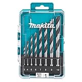 マキタ(Makita) 木工ドリル ビット 8本セット ケース 付属 D-77257 ツイストドリル 木工用ドリルビット (D-77257) [並行輸入品]