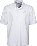 NCAA Virginia Cavaliers Men 's Links Tech Stretch Tonalジャカード半袖ポロシャツ、3 x l、ホワイト