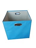 Alexi Ricci Baby Blue and Cream color interior 11x11x11 Folding Storage Bin Storage with Style Colle