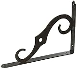 National Mfg n229 – 468 10 x 7-inchアンティークブロンズOrnamentalシェルフブラケット 1 N229-468 1