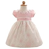 ベビー キッズ プリンセス ドレス子供 ワンピース赤ちゃん お宮参り スカートふんわり感 可愛い 花柄 女児 ガールズ (ピンク, 80cm)