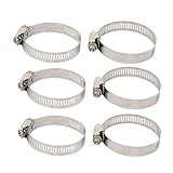 uxcell ホースクランプ ホースバンド 33mm - 57mmクランプ 12mmバンド幅ホースクランプ 6個入り