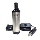 12v 小型 水中ポンプ ステンレス ケーブル3m スイッチ式　水槽 海水 灯油 汚水 排水 給水 風呂 (12L/min　ｼｶﾞｰｿｹｯﾄ)