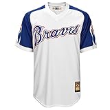 Atlanta Braves Youth Cool Base Cooperstownプルオーバージャージー ホワイト
