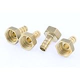 uxcell　バーブフィッティング　ホース口　金具カプラー　アダプター　空気ガス　ブラス