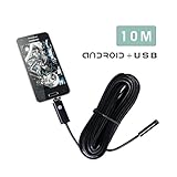 Dpower 8mm USB接続エンドスコープ（内視鏡）130万画素　防水IP67 調節可能な6-LEDライト搭載 CMOS HDハンドヘルド式ボアスコープ Android スマホシステム・コンピュー