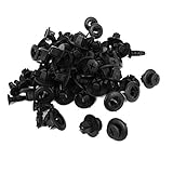 DealMux 100 PCSは6ミリメートル穴用型プラスチックリベットフェンダークリップにグレーを押してください