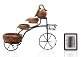[エコ ソラレー] Eco Solaray ソーラーパワー 4 段式 自転車型ウォータ-カスケード（プランター用バスケット付き） - WF8441