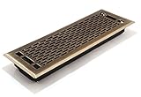 Accord AMFRABMA414 Manhattan Floor Register, 4-Inch x 14-Inch(Duct Opening Measurements), Antique Br