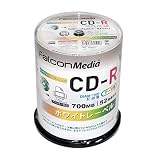 【１ケース】FalconMedia 1回記録用 ダイヤモンドCD-R BE002 (52倍速/100枚)x6個（600枚）