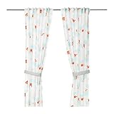 IKEA stjarnbild Curtains with Tie Backs 1ペア47 x 98ホワイト703.196.17