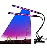 改良版ダブルチューブ 植物育成LEDライト USB 18W 赤/青LED低消費電力ダブルスイッチの強度の変換ができる グリップ型360°角度及び高さ調整可 水耕栽培室内栽培育成植物に不可欠(付き 1＊