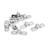 uxcell 8mm アーチ　304　ステンレス鋼　パイプ　ストラップ　ファスナー　ホルダー　クリップ　10Pc