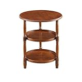 HAIZHEN 3段ラウンドシェルフソファサイドテーブルユニットストレージディスプレイリビングルームバスルーム4色51 * 62.5cm ( 色 : ウォールナット )