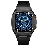 diosbras アップルウォッチ用 ケース for Apple Watch用 バンド ステンレス ケース ラバー ベルト 41mm 一体型 Series 9/SE/8/7/6/5/4/3/2/1に対応 (フロントサイドSV/BKラバー/41mm)