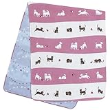 (Styleneo) 手拭い 犬 手拭い 犬柄 手ぬぐい 犬 犬柄のタオル 犬柄の日本手ぬぐい 88×34cm 素材 綿100％ (犬と猫)