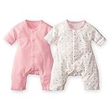 (ニッセン) nissen 綿１００％ ７分袖 カエル コンビ 肌着 ２枚組 ピンク系 身長60cm