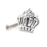 (ライチ) Lychee アンティーク金物取っ手 取手 ヨーロッパ風 クラウン形 ハンドル つまみ ドアノブ 引き出し キャビネット 食器棚 ネジ付き 王冠 ４色(シルバー)