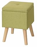 ST-2794 GR 収納 スツール スクエア 型 幅32×奥行32×高さ43cm ( 収納スツール おもちゃ入れ イス いす オットマン グリーン )