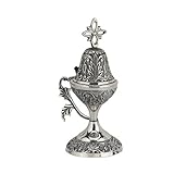 ギリシャ正教ニッケルメッキ香炉香炉( 8640?N )