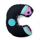 One Grace Place Magical Michayla Letter Pillow "C", Black, Purple and Turquoise by One Grace Place [