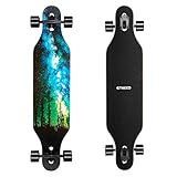 enkeeo ロングスケートボード ドロップスルー コンプリート メープルデッキ ABEC11...