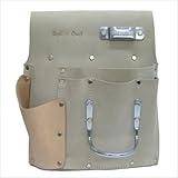 Style n Craft 92-485 6 Pocket Drywall Hanger's Tool Pouch in Heavy Duty Grey Top Grain Leather for r