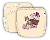 FuzziBunz Diaper Talk Elite One Size Diaper (Cupcake, Butter) by FuzziBunz [並行輸入品]