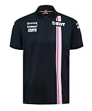 【 FORCE INDIA 】 サハラ フォースインディア F1 Team 2018年 オフィシャル レプリカ ポロシャツ (M身幅55cm着丈72cm, ネイビー)
