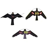 F Fityle ホークカイト　鷹の鳥　生き生き　農作物保護　果園 田畑 庭園　かかし　３個入り　耐久性