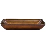 Vigo VG07047 Russet Glass Rectangular Vessel Bathroom Sink [並行輸入品]