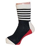 (グレェド) Groedo キッズソックス サイズ3-4 ( 14.5 - 16.5cm ) きなりに・紺・赤 オーガニックコットン