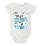 Daddy Knows AロットMy Grandpa Knows Everything新生児Funny Onesie カラー: ホワイト