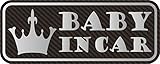 【3M　1080-CF12使用】BABY IN CARマグネット　カーボンタイプ　(シルバー)