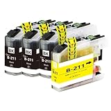 LC211 ブラザーbrother用互換インクカートリッジLC211BKブラック3本 LC211Yイエロー1本 合計4本 対応機種：MFCシリーズJ997 907 837 737 J730 J830 J900DN J990DWN J880N J887N DCPシリーズJ963N(B･W)J762N J562N J968N(B･W)J767N J567N等
