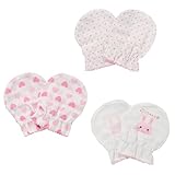 西松屋 [EFD] 3枚組ガーゼミトン（ウサギ/クマ） 【新生児50-60cm】　ピンク