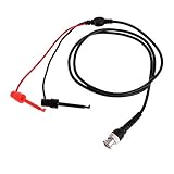 Biuuu 赤黒P1020 BNC雄プラグQ9をデュアルフッククリッププローブ試験リードケーブルチューブに