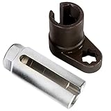 Copeflap o2センサー ソケット レンチ 22mm 交換 工具 2点セット (シルバー×ブラック)