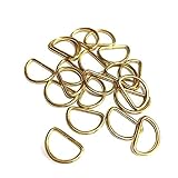 ECOKIJI(エコキジ) Dカン 20個セット 手芸 アクセサリーパーツ 手芸用カン (ゴールド，内径約20mm (XS)線径約2.2mm)(DKXS20G20)